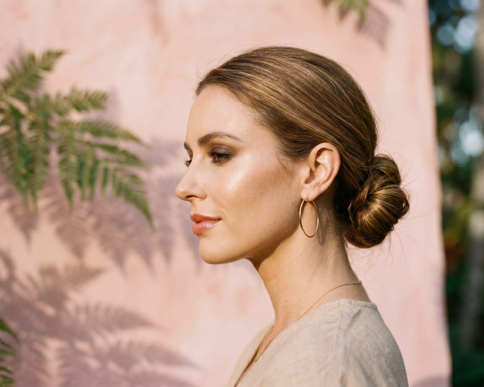 Special occasion makeup applied at home for an evening event